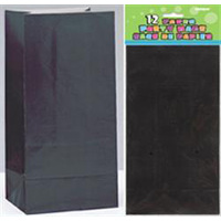 Black Paper Treat Bags - Pk 12
