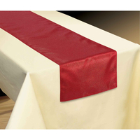Metallic Red Fabric Table Runner (182x33cm)