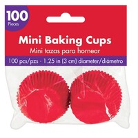 Mini Apple Red Cupcake Cases - Pk 100