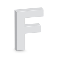 "F" White Letter Prop (20cm)