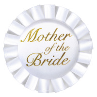 "Mother Of The Bride" Satin Button (8.9cm)
