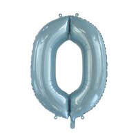 Number 0 Ice Blue Foil Balloon (86cm)*
