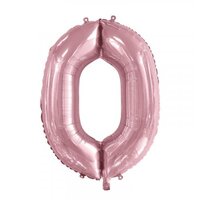 Number 0 Light Pink Foil Balloon (86cm)*
