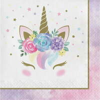 Pastel Unicorn Paper Napkins - Pk 16*