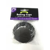 Black Paper Cupcake Liners - Pk 75
