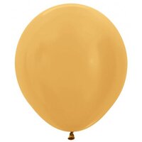 46cm Metallic Gold Latex Balloons - Pk 25