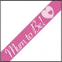Pink Hearts 'Mum To Be' Banner (2.7m)