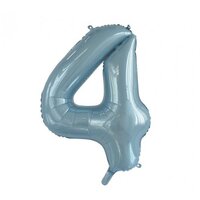 Number 4 Light Blue Foil Balloon (86cm)*