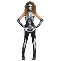 Womens' Bone-A-Fied Babe Skeleton Costume