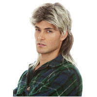 Blond Tipped Mullet Wig