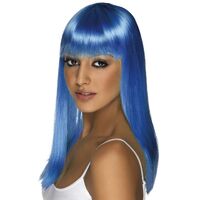 Glamourama Straight Neon Blue Wig