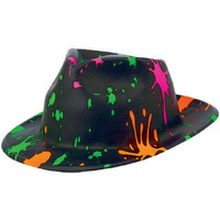 Totally 80s Neon Splattered Fedora Hat