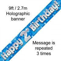 2nd Birthday Blue Holo Banner (2.7M)