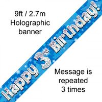 3rd Birthday Blue Holo Banner (2.7M)