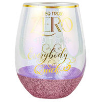 I Go From Zero To... Glitterati Stemless Wine Glass