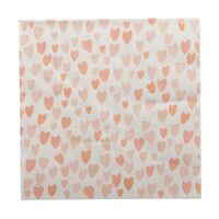 Pastel Hearts Paper Napkins - Pk 20