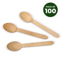 Eco Wooden Spoons - Pk 100
