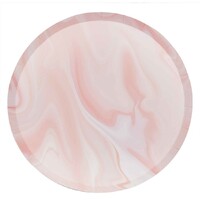 Mix It Up Paper Plates Marble Pink Pk 8