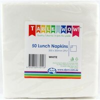 White Lunch Napkins - Pk 50
