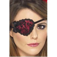 Red & Black Lace Eyepatch