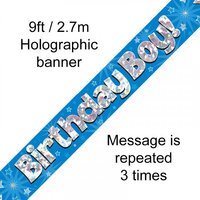Birthday Boy Blue Holo Banner (2.7M)