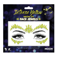 Intense Yellow Moon Glow Face Jewels