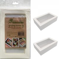 X-Small White Grazing Boxes (258x155x80mm) - Pk 2