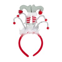 Red & White Xmas Elf Headband