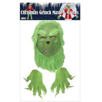 Christmas Grinch Mask & Gloves
