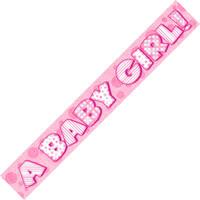 Girl Pink Baby Shower Prism Banner (3.65M)