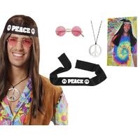 60s Hippie Costume Accessories Kit - Pk 3
