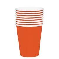 354ml Pumpkin Orange Paper Cups - Pk 20