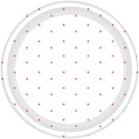 17cm Bright Pink Dots Paper Plates - Pk 8