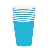 354ml Caribbean Blue Paper Cups - Pk 20