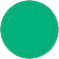 Paper Plates 23cm Round 20CT FSC - Festive Green NPC