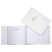 Rose Gold/White 50th Birthday Guest Book