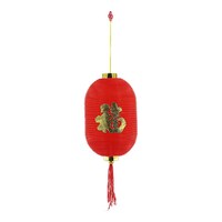 Red Chinese Lantern with Tassel - 7 x16cm