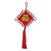 Red Chinese Hanging Pendant Knot with Tassel - 20 x 40cm