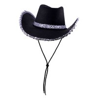 Black Cowboy Hat w/ Sequins