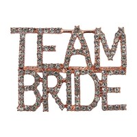 Rhinestone Team Bride Pin Brooch