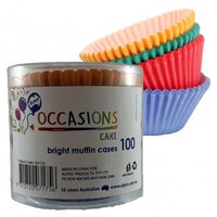 Vibrant Brights Muffin Cups (55 x 29.5mm) - Pk 100