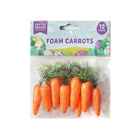 Easter Glitter Foam Carrots, Pack of 12