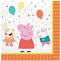 Peppa Pig Confetti Party Lunch Napkins - Pk 16