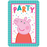Peppa Pig Confetti Party Postcard Invitations - PK 8