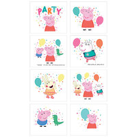 Peppa Pig Confetti Party Tattoos - 8PCS