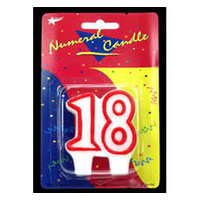 18 Birthday Candle - Red