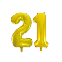 21 Jumbo Foil Balloons - Gold