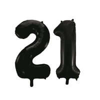 21 Jumbo Foil Balloons - Black