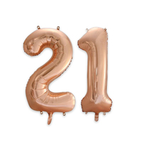 21 Jumbo Foil Balloons - Rose Gold