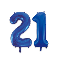 21 Jumbo Foil Balloons - Dark Blue